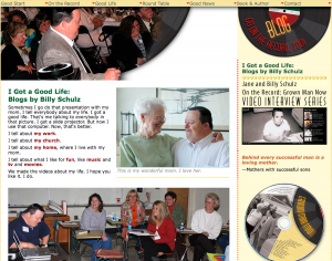 A screen capture from the Grown Man Now website.