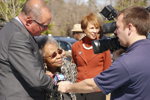 Tom Schulz and Almetto Alexander, interviewed at the Dedication of the Labyrinth Tom Schulz and Almetto Alexander, interviewed at the Dedication of the Labyrinth